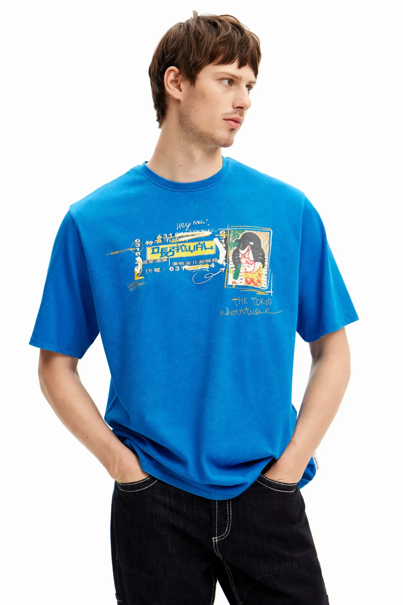 T-shirts<Desigual Camiseta de manga curta com ilustração