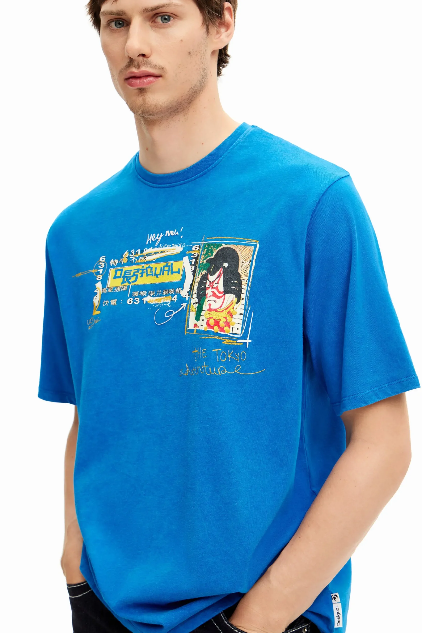 T-shirts<Desigual Camiseta de manga curta com ilustração