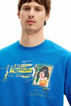 T-shirts<Desigual Camiseta de manga curta com ilustração