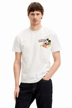 T-shirts<Desigual Camiseta de manga curta do Mickey Mouse com frase.