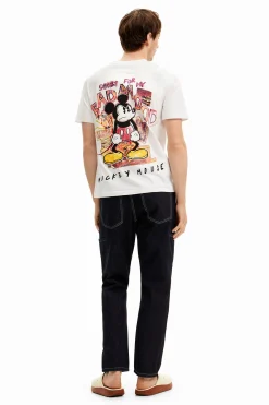T-shirts<Desigual Camiseta de manga curta do Mickey Mouse com frase.