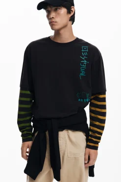 T-shirts<Desigual Camiseta de manga dupla