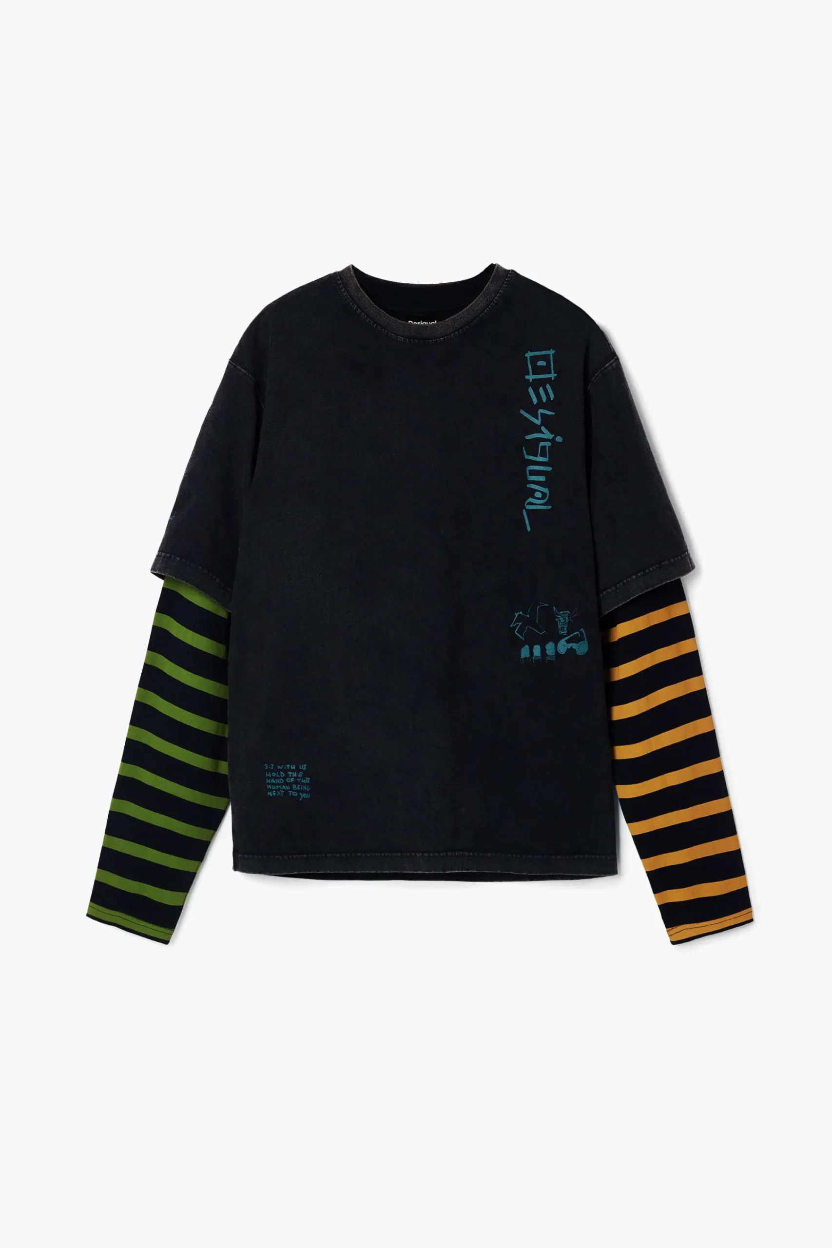T-shirts<Desigual Camiseta de manga dupla
