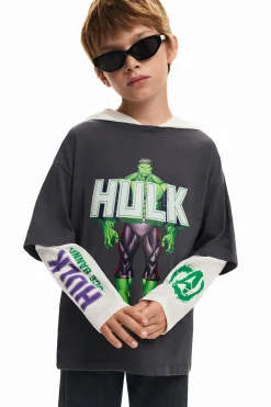 T-shirts E Camisas<Desigual Camiseta de manga dupla do Hulk
