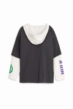 T-shirts E Camisas<Desigual Camiseta de manga dupla do Hulk