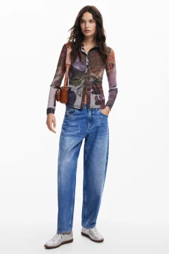 Camisas E Blusas|T-shirts<Desigual Camiseta de manga longa bosque de outono