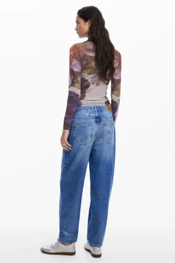 Camisas E Blusas|T-shirts<Desigual Camiseta de manga longa bosque de outono