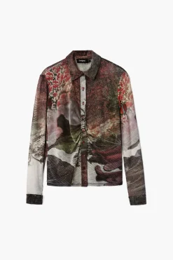 Camisas E Blusas|T-shirts<Desigual Camiseta de manga longa bosque de outono