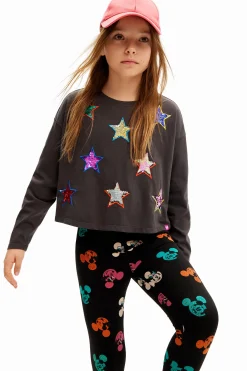 T-shirts E Camisas<Desigual Camiseta de manga longa com estrelas
