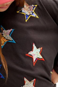 T-shirts E Camisas<Desigual Camiseta de manga longa com estrelas