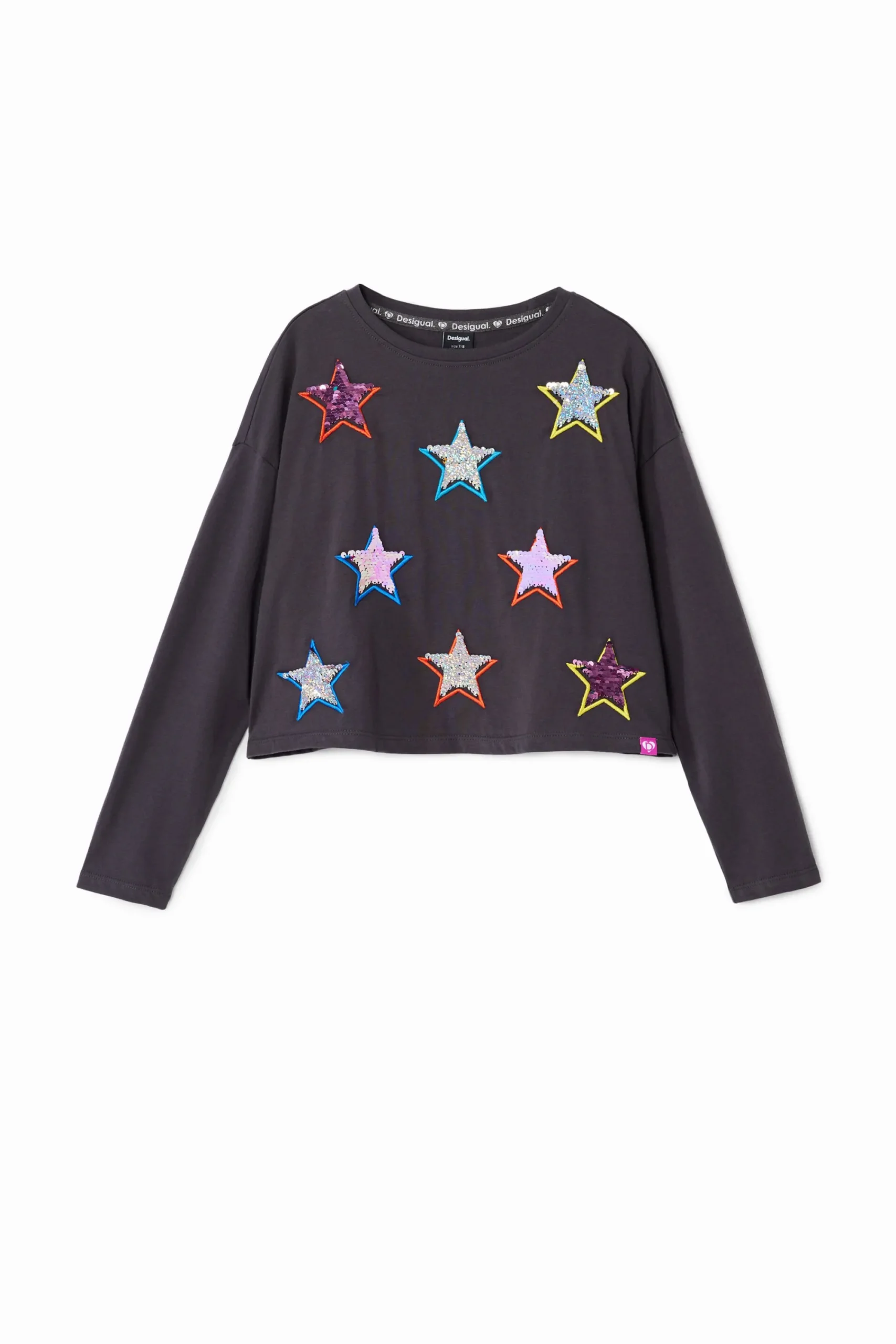 T-shirts E Camisas<Desigual Camiseta de manga longa com estrelas