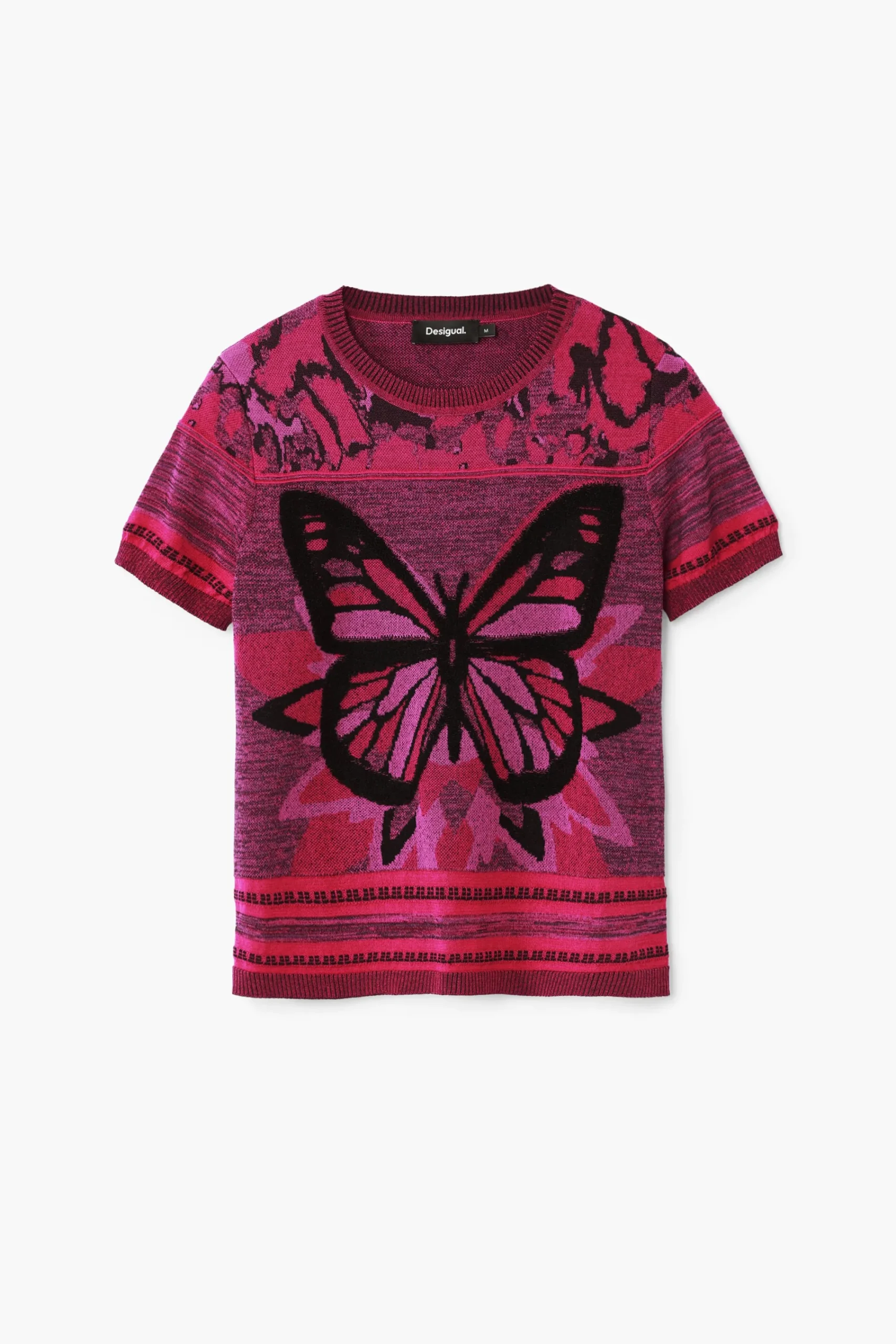 Camisas E Blusas|T-shirts<Desigual Camiseta de ponto borboleta