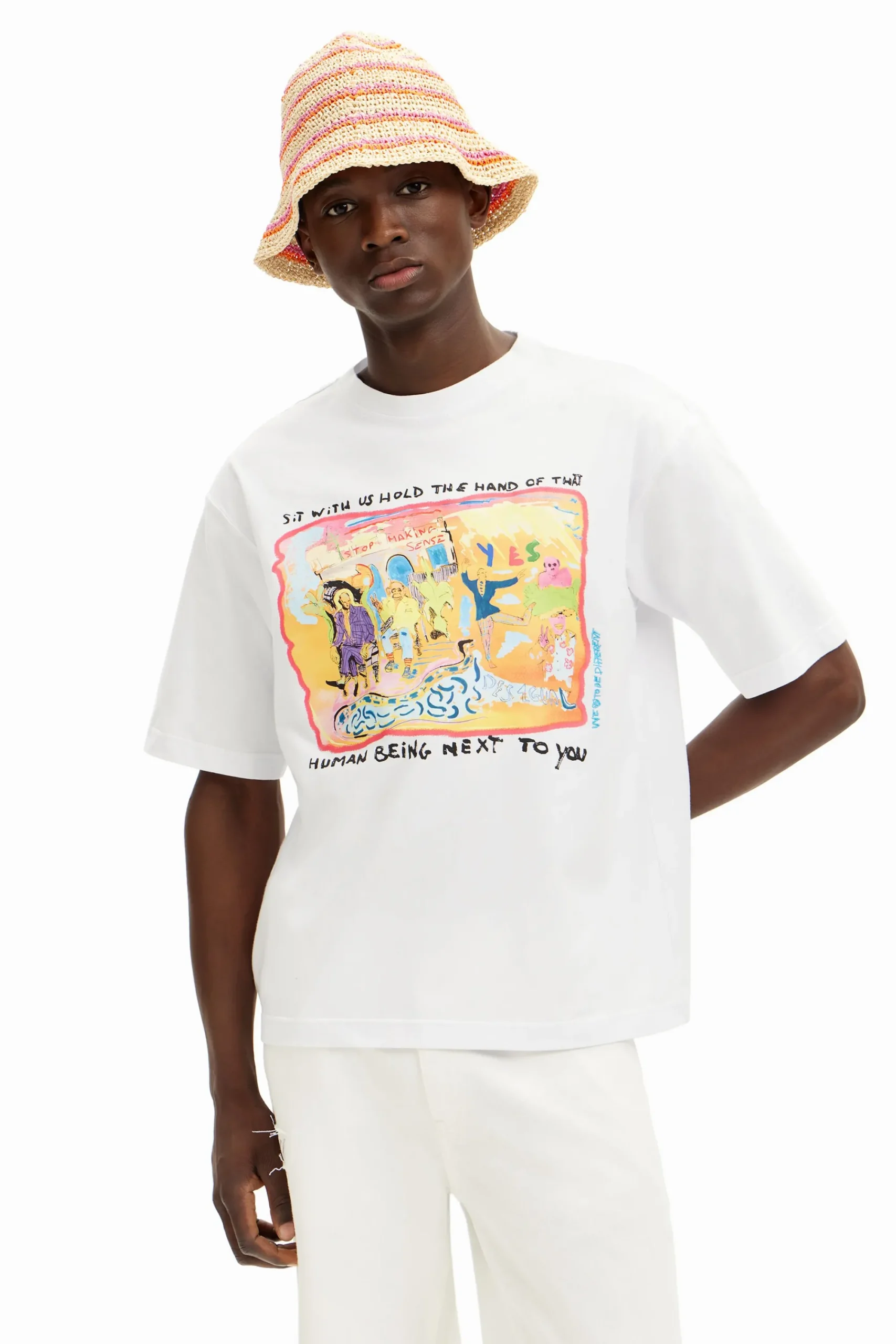 T-shirts<Desigual Camiseta de ponto fauv