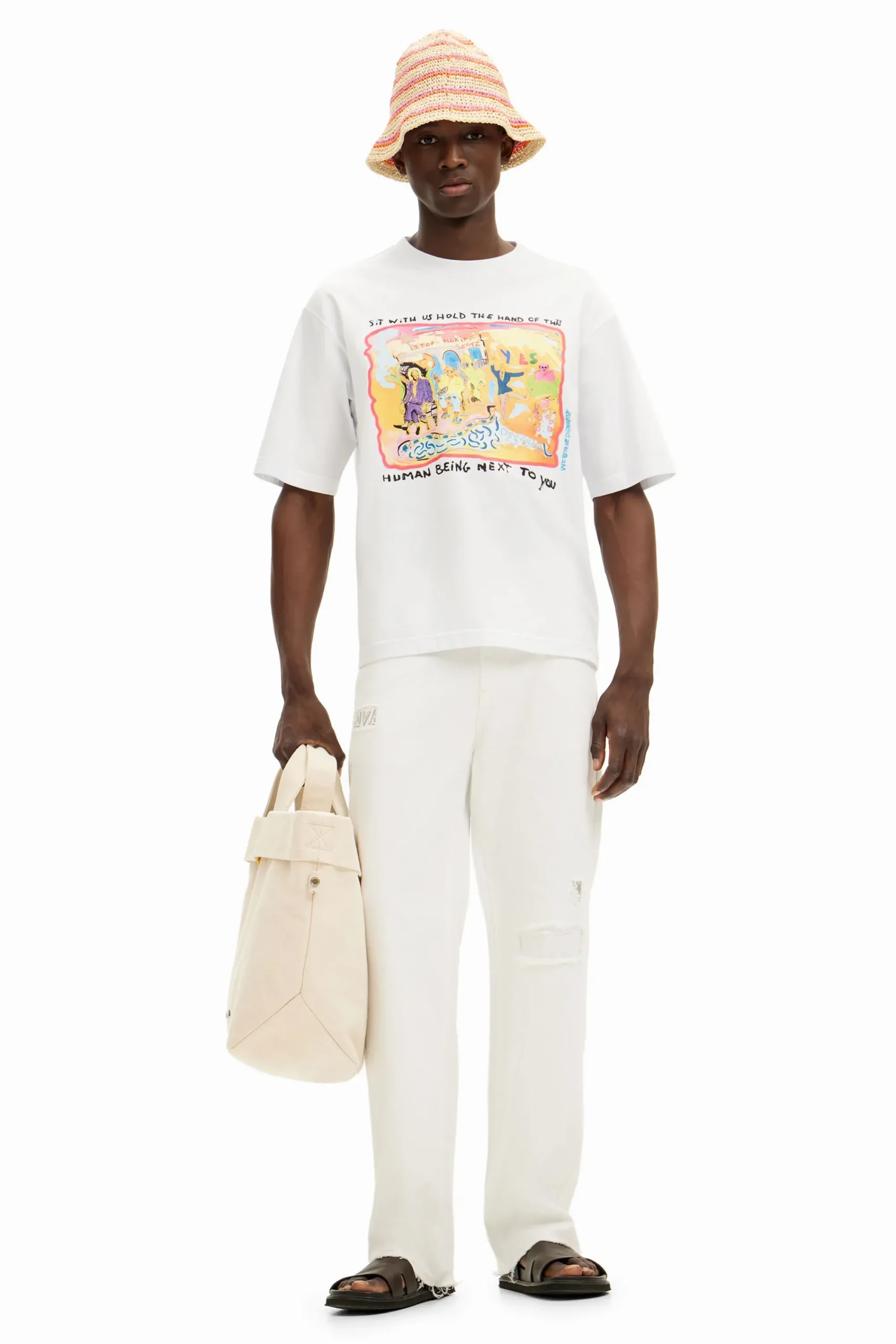 T-shirts<Desigual Camiseta de ponto fauv