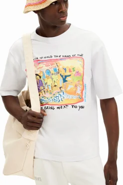 T-shirts<Desigual Camiseta de ponto fauv