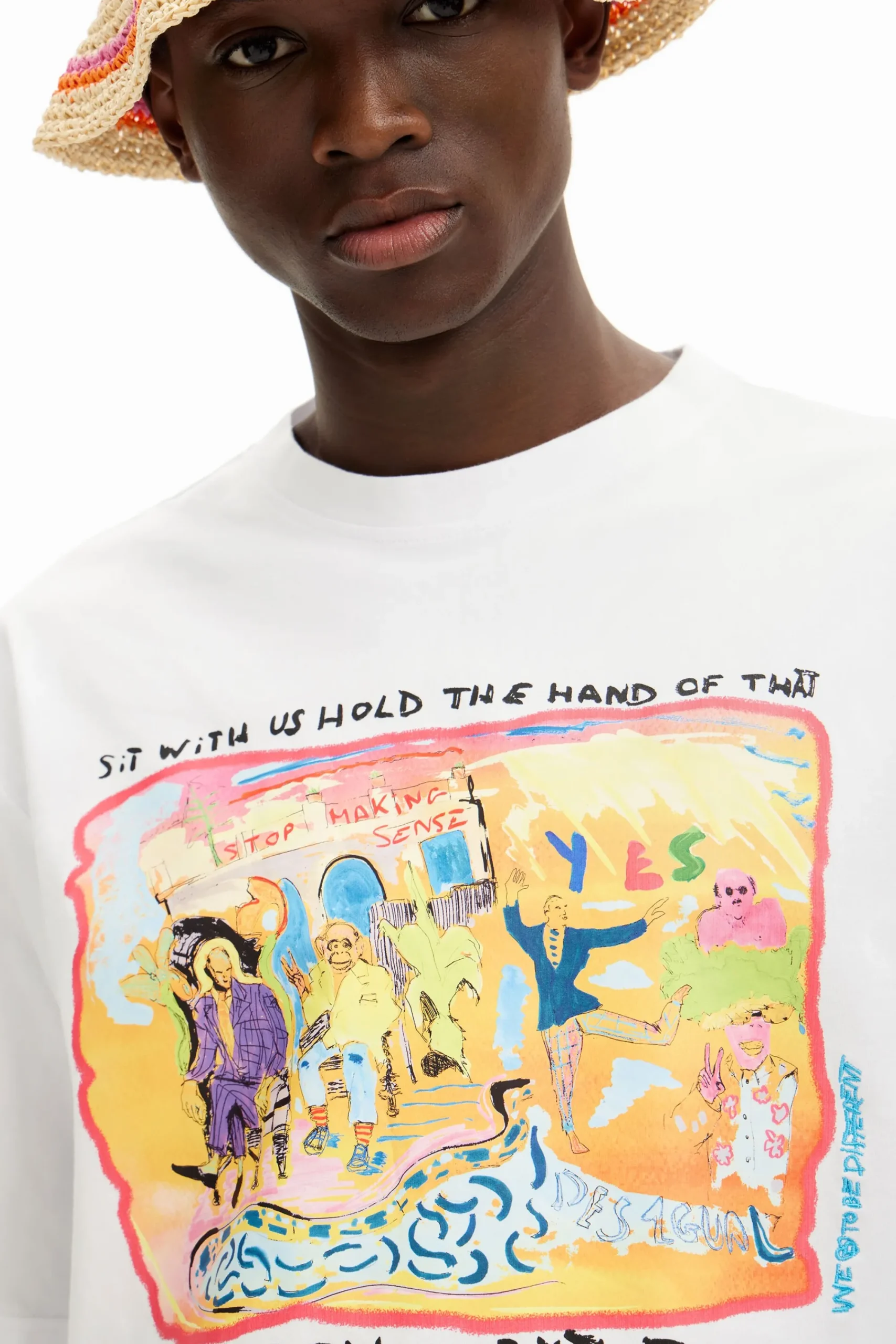 T-shirts<Desigual Camiseta de ponto fauv