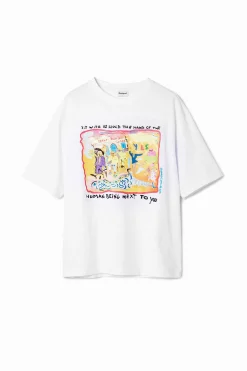 T-shirts<Desigual Camiseta de ponto fauv