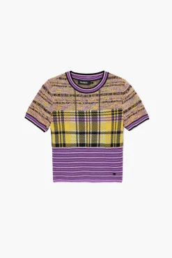 Roupa De Malha|Camisas E Blusas<Desigual Camiseta de ponto xadrez