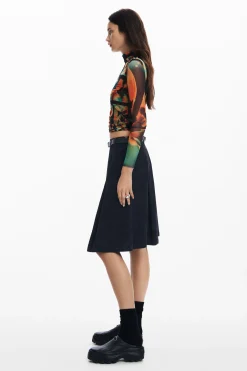 Camisas E Blusas|T-shirts<Desigual Camiseta de tul estampada