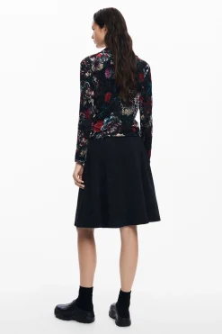 Camisas E Blusas|T-shirts<Desigual Camiseta de tul estampado floral