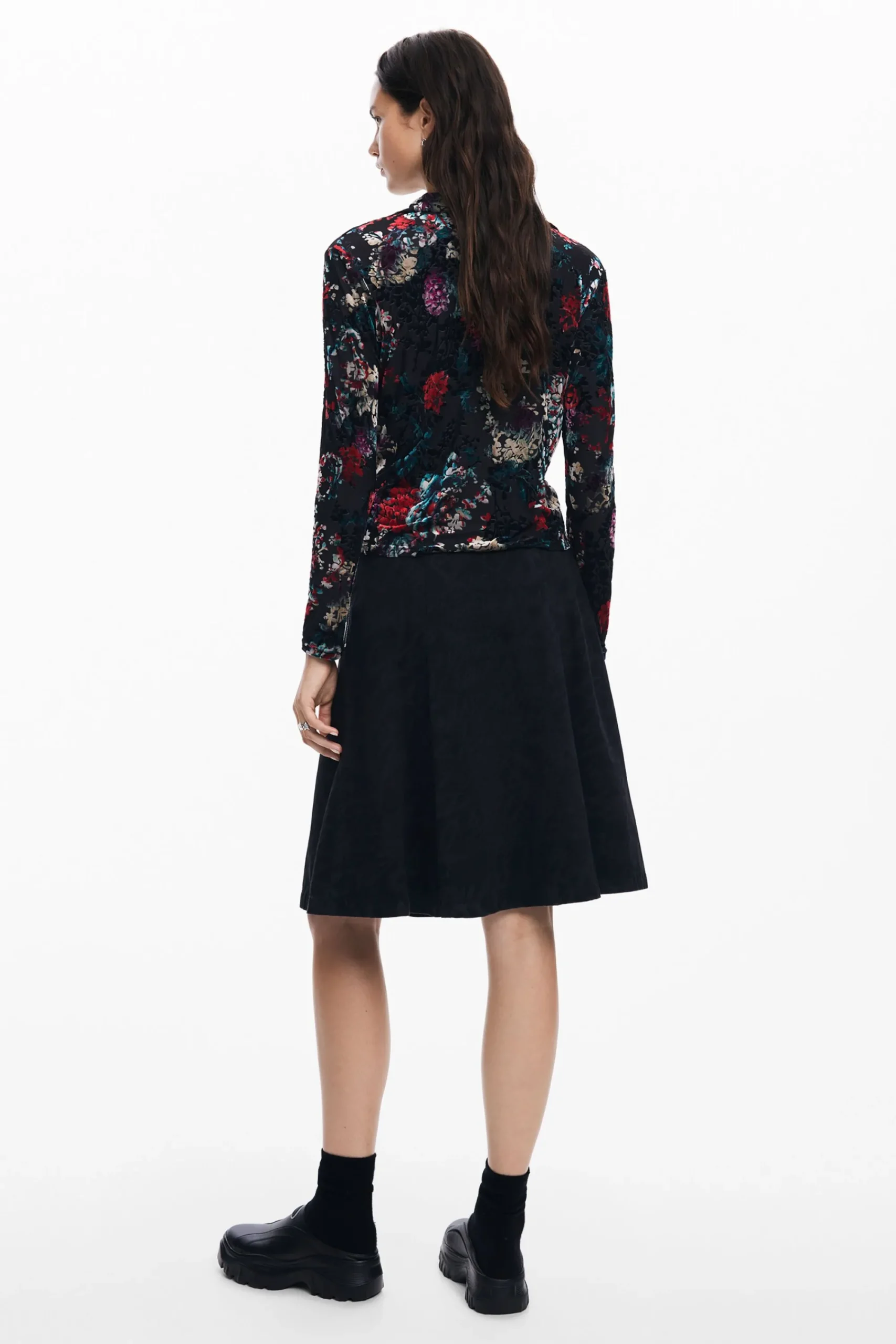Camisas E Blusas|T-shirts<Desigual Camiseta de tul estampado floral