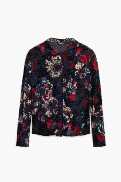 Camisas E Blusas|T-shirts<Desigual Camiseta de tul estampado floral