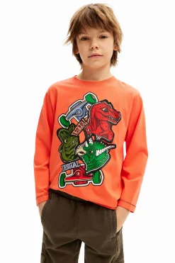 T-shirts E Camisas<Desigual Camiseta dinossauros