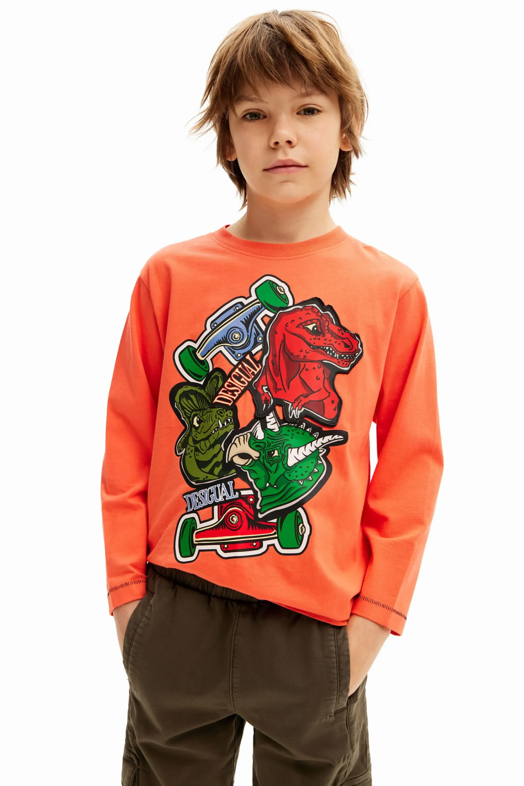 T-shirts E Camisas<Desigual Camiseta dinossauros