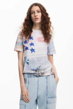 Camisas E Blusas|T-shirts<Desigual Camiseta estampada American Magic