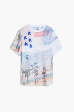 Camisas E Blusas|T-shirts<Desigual Camiseta estampada American Magic