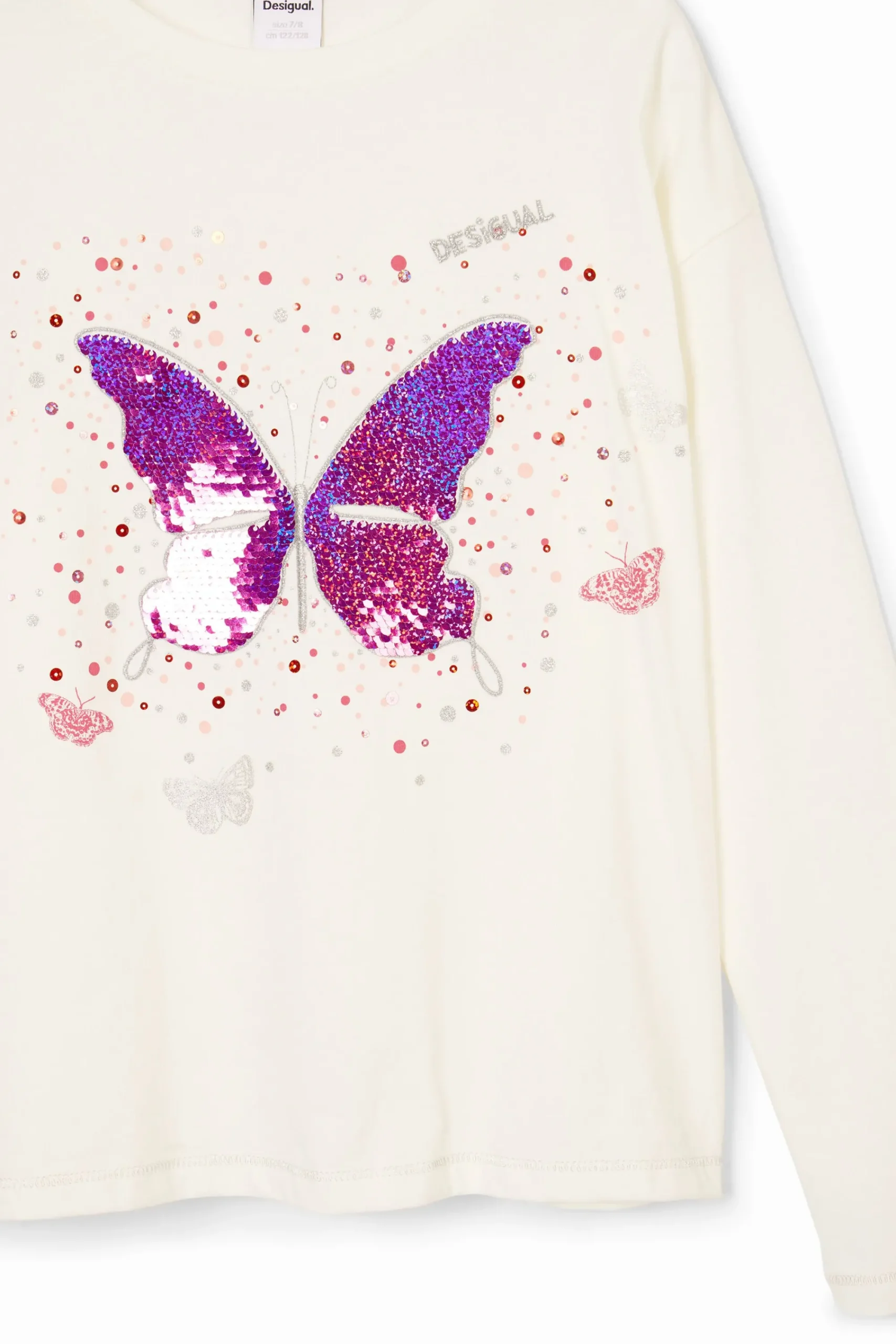 T-shirts E Camisas<Desigual Camiseta estampada com borboleta