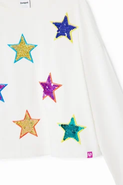 T-shirts E Camisas<Desigual Camiseta estampada com estrelas
