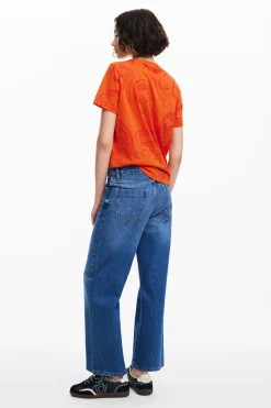Camisas E Blusas|T-shirts<Desigual Camiseta estampada com rostos