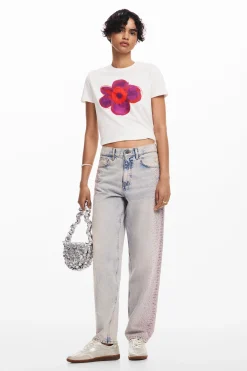 Camisas E Blusas|T-shirts<Desigual Camiseta floral
