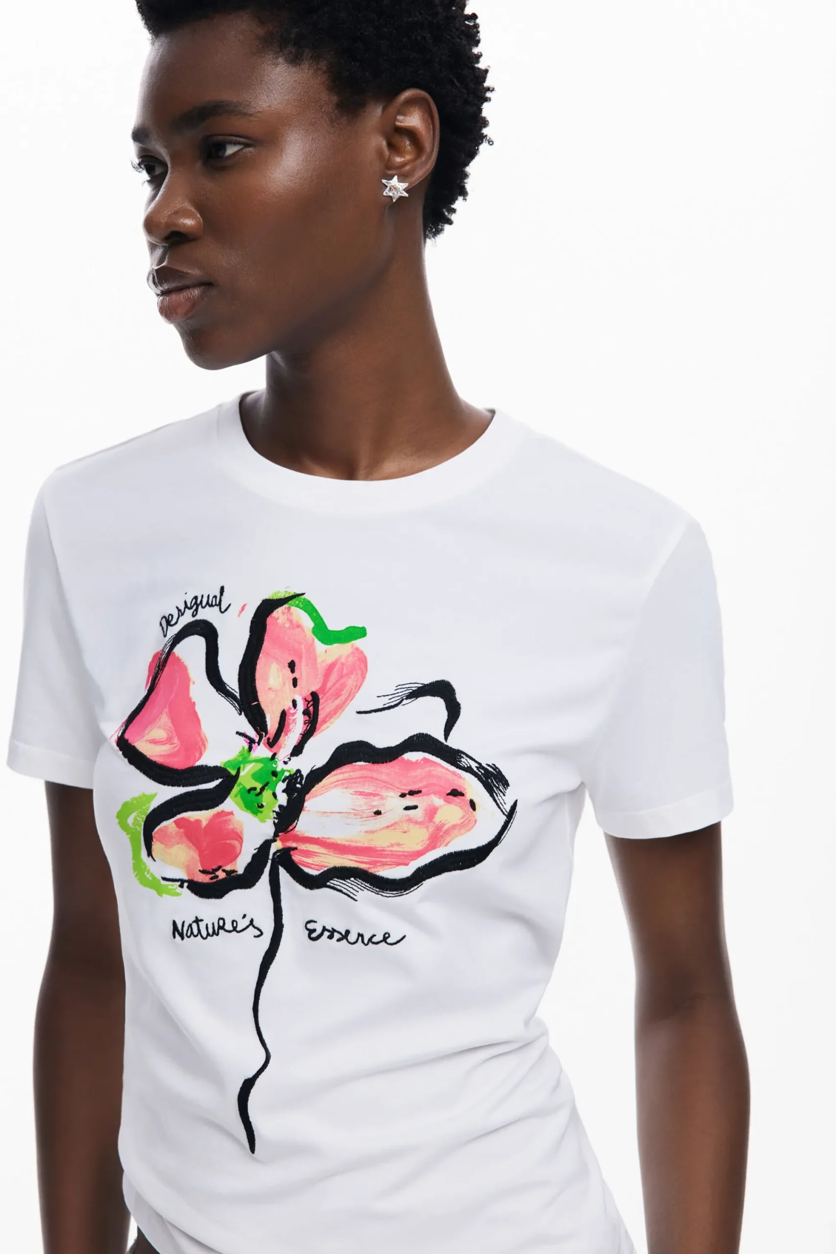 Camisas E Blusas|T-shirts<Desigual Camiseta floral