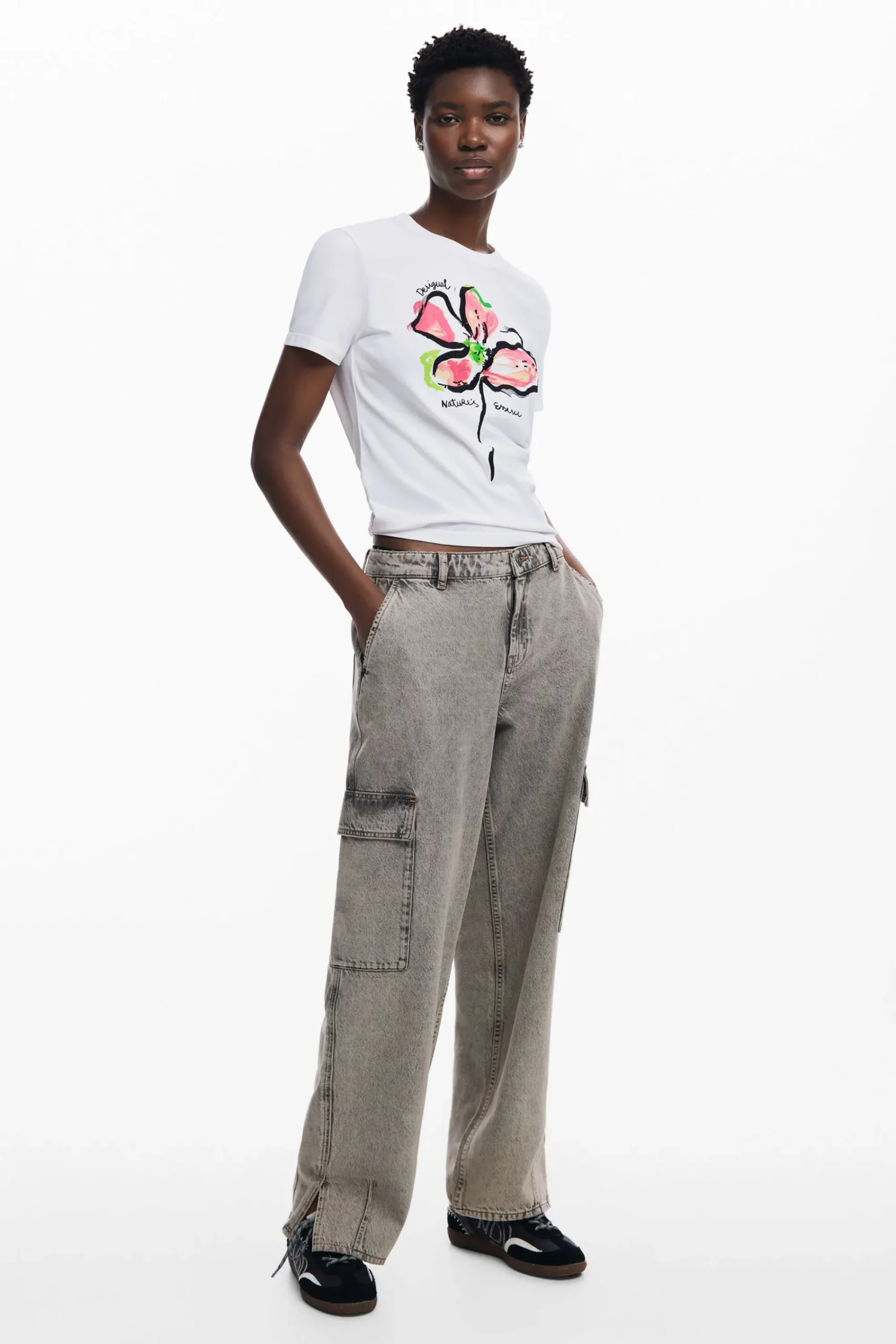 Camisas E Blusas|T-shirts<Desigual Camiseta floral