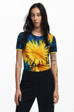 Camisas E Blusas|T-shirts<Desigual Camiseta girassóis