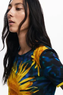 Camisas E Blusas|T-shirts<Desigual Camiseta girassóis