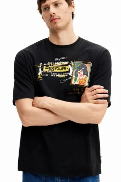 T-shirts<Desigual Camiseta ilustração estilo japonê s