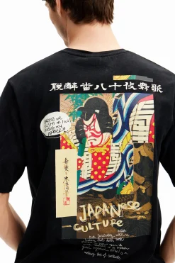 T-shirts<Desigual Camiseta ilustração estilo japonê s