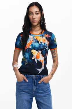 Camisas E Blusas|T-shirts<Desigual Camiseta Koi