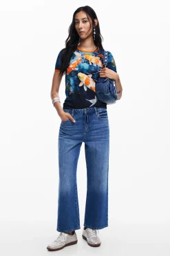 Camisas E Blusas|T-shirts<Desigual Camiseta Koi