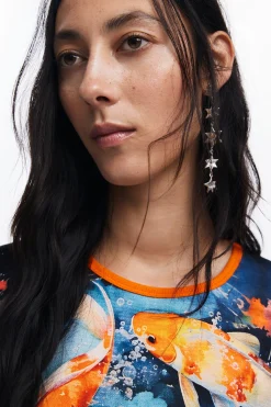 Camisas E Blusas|T-shirts<Desigual Camiseta Koi
