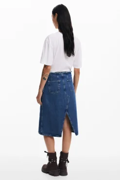 Camisas E Blusas|T-shirts<Desigual Camiseta lisa detalhes