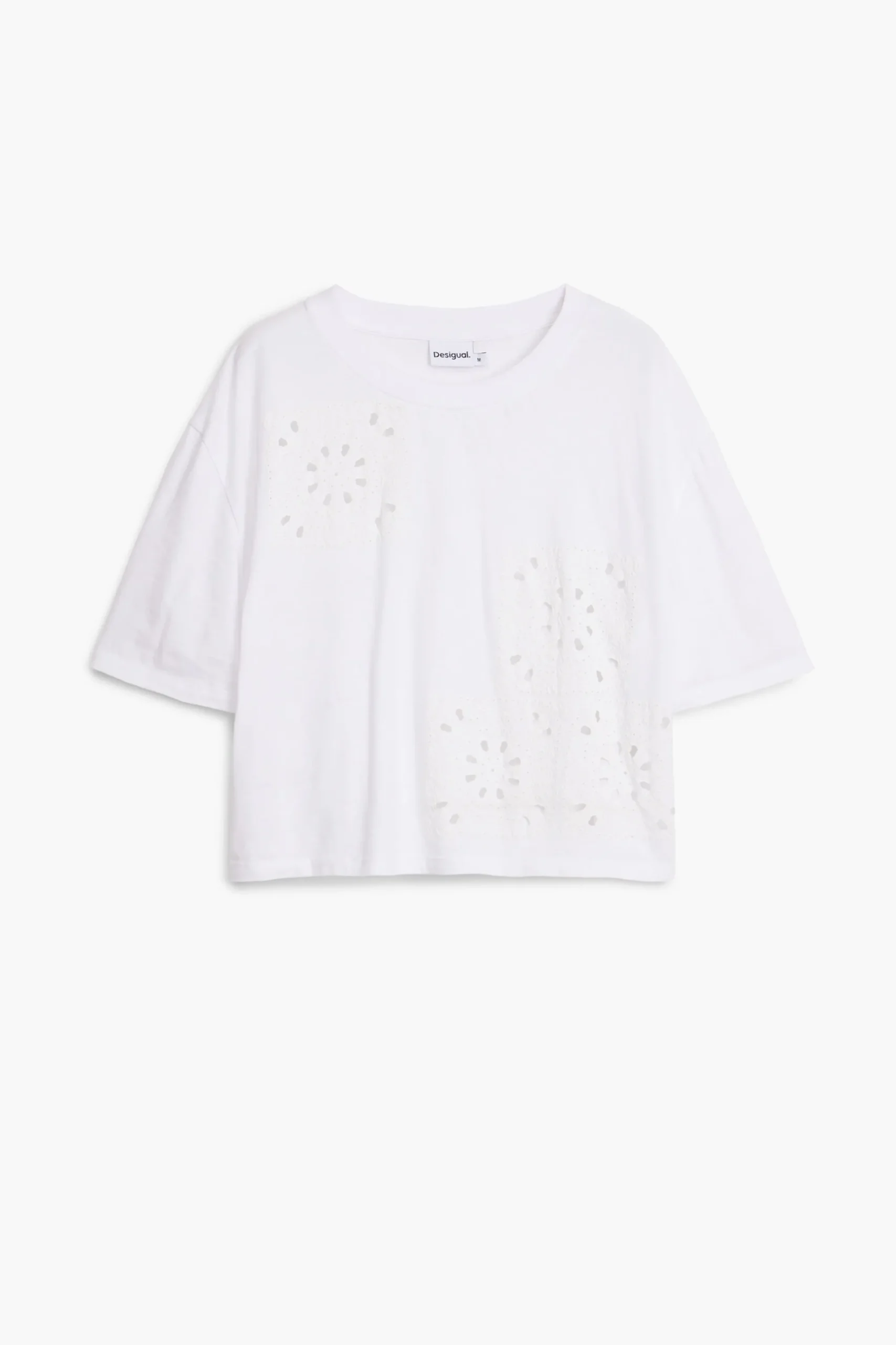 Camisas E Blusas|T-shirts<Desigual Camiseta lisa detalhes