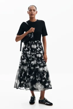 Camisas E Blusas|T-shirts<Desigual Camiseta lisa detalhes