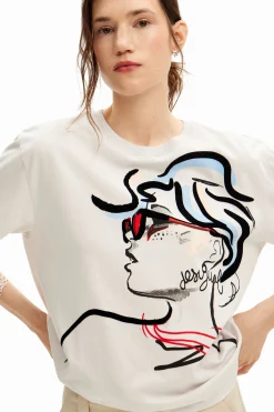 Camisas E Blusas|T-shirts<Desigual Camiseta lisa ilustração