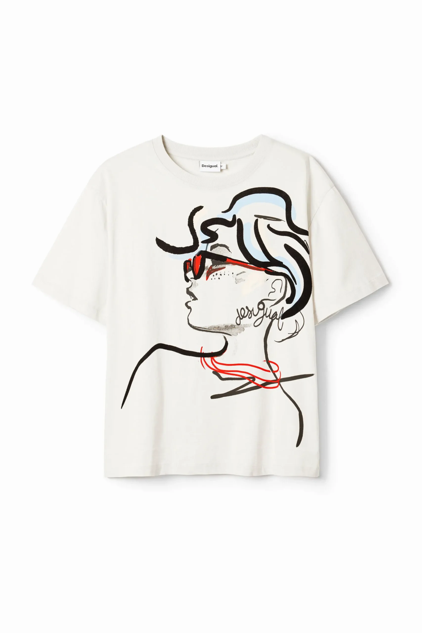 Camisas E Blusas|T-shirts<Desigual Camiseta lisa ilustração