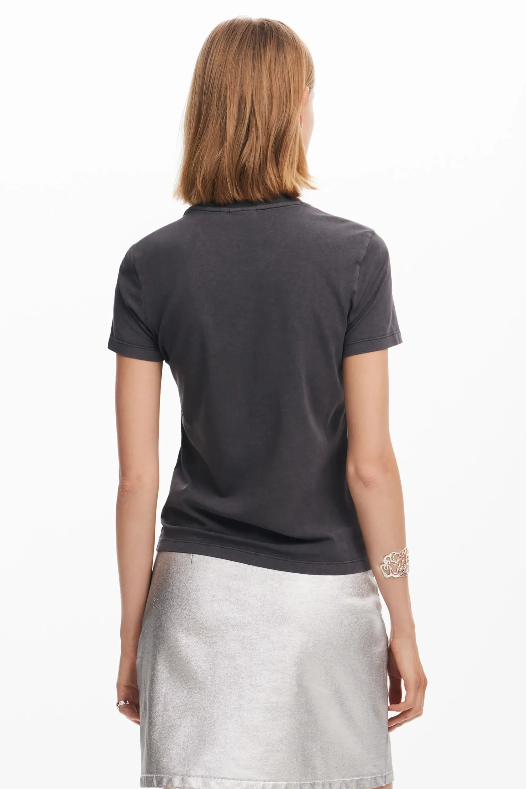 Camisas E Blusas|T-shirts<Desigual Camiseta lisa texto