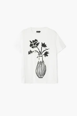 Camisas E Blusas|T-shirts<Desigual Camiseta lisa vaso